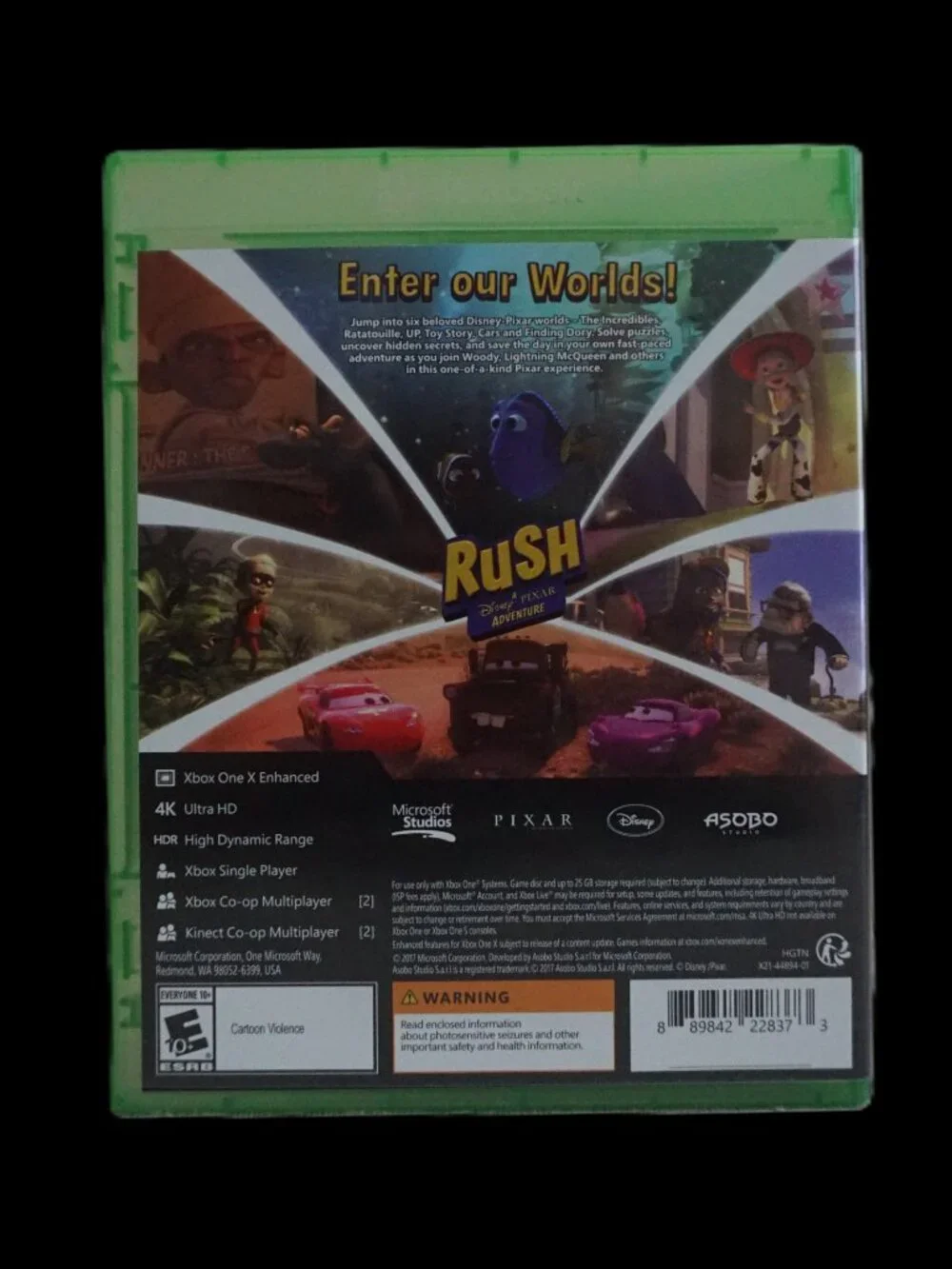 Disney Pixar Adventure “RUSH” Game Xbox One